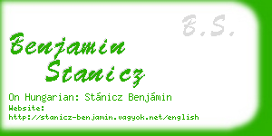 benjamin stanicz business card